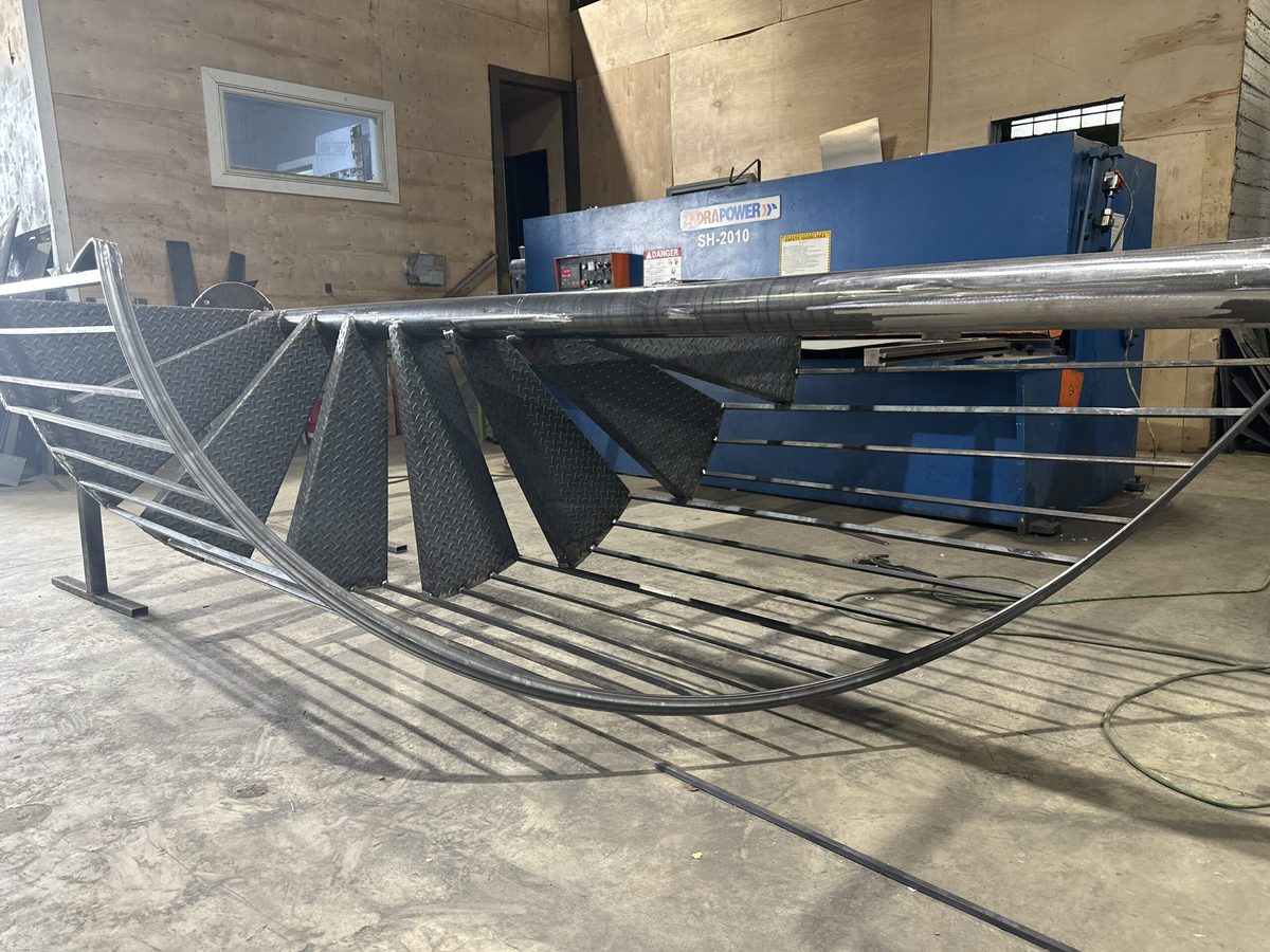 Custom spiral staircase by EMetal Welding